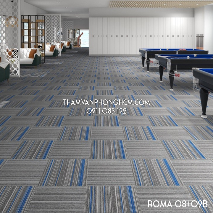 thảm tấm 50x50 phối màu trải văn phòng