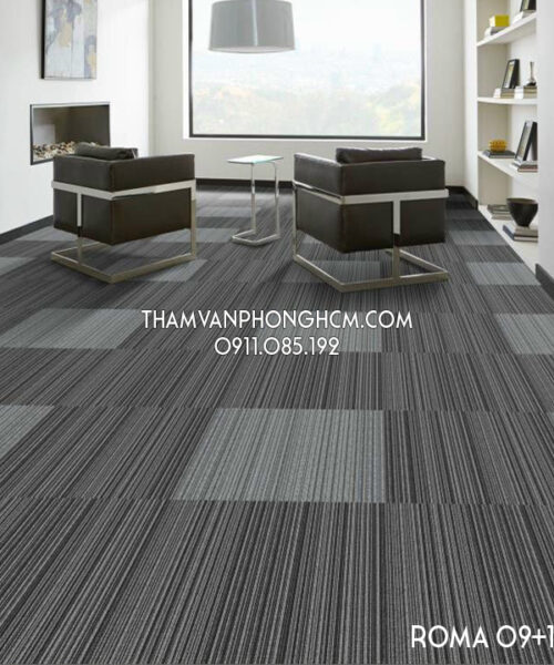 thảm tấm 50x50 phối màu trải văn phòng
