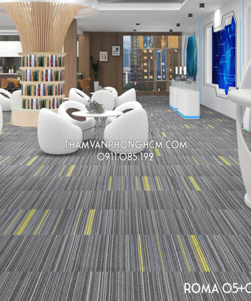 thảm tấm 50x50 phối màu trải văn phòng