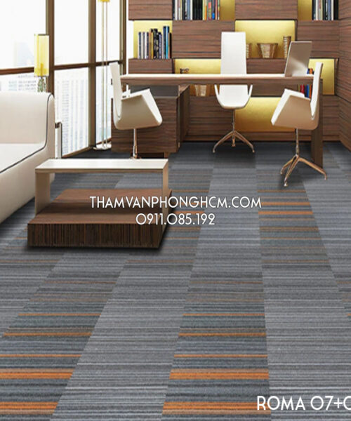 thảm tấm 50x50 phối màu trải văn phòng