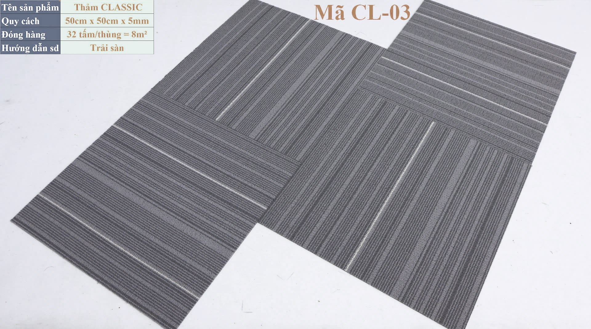 Thảm văn phòng Classic Carpet Tile - CL03